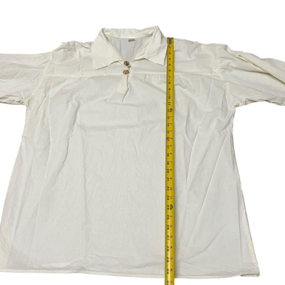 Handmade Wood Buttons Oversized Tunic Top‎ Size 2XL Natural Earthy Lagenlook - Picture 7 of 10